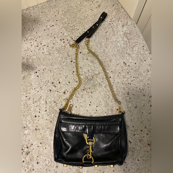 Rebecca Minkoff Black Julian bag w/gold hardware - Picture 2 of 3